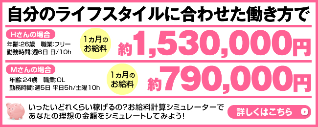 自分のライフスタイルに合わせた働き方で いったいどれくらい稼げるの？お給料計算シミュレーターであなたの理想の金額をシミュレートしてみよう！